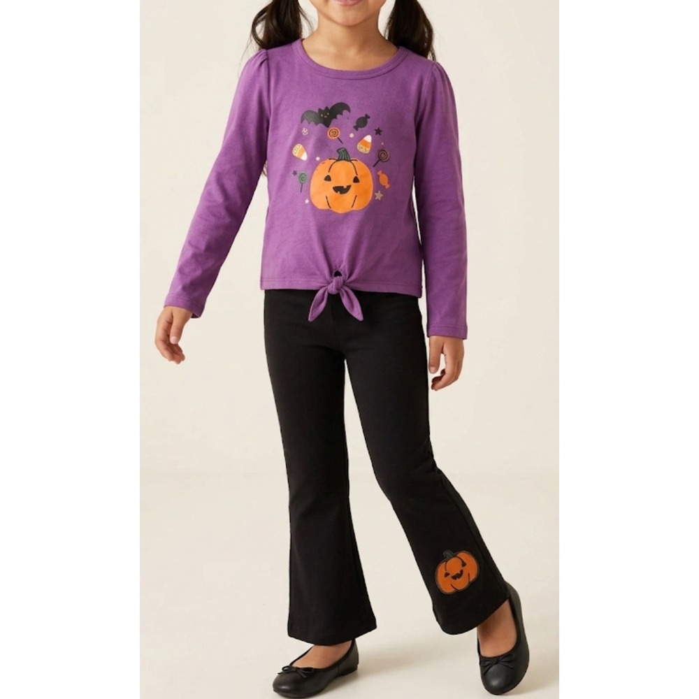 Magical  Kids Girls 2 Piece Halloween Outfit Purple Set Leggings Size 2T NWT